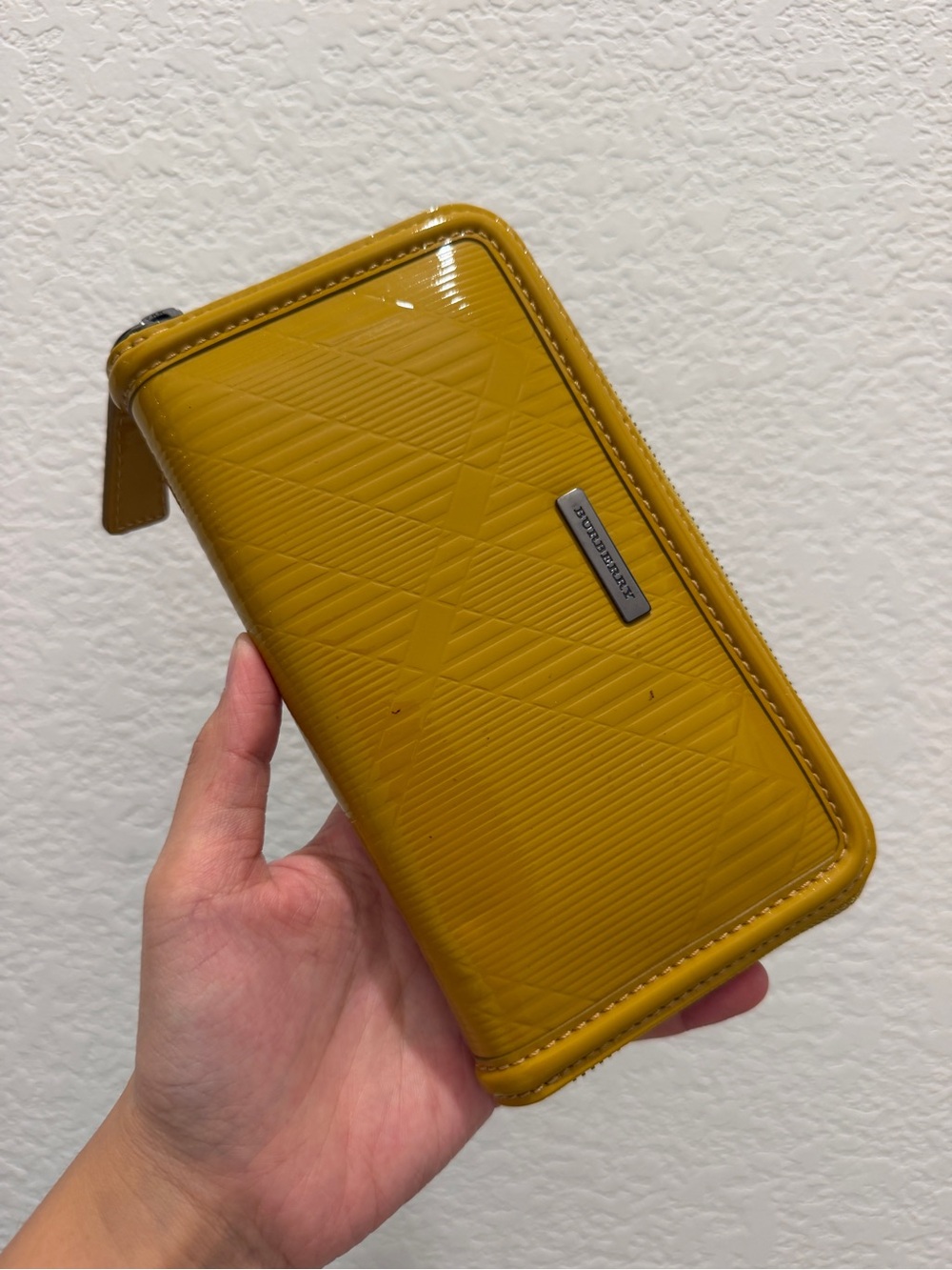 Burberry Yellow Zip Wallet